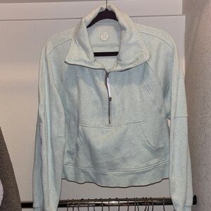 lululemon Women's Soft Blue Half-Zip Sweatshirt